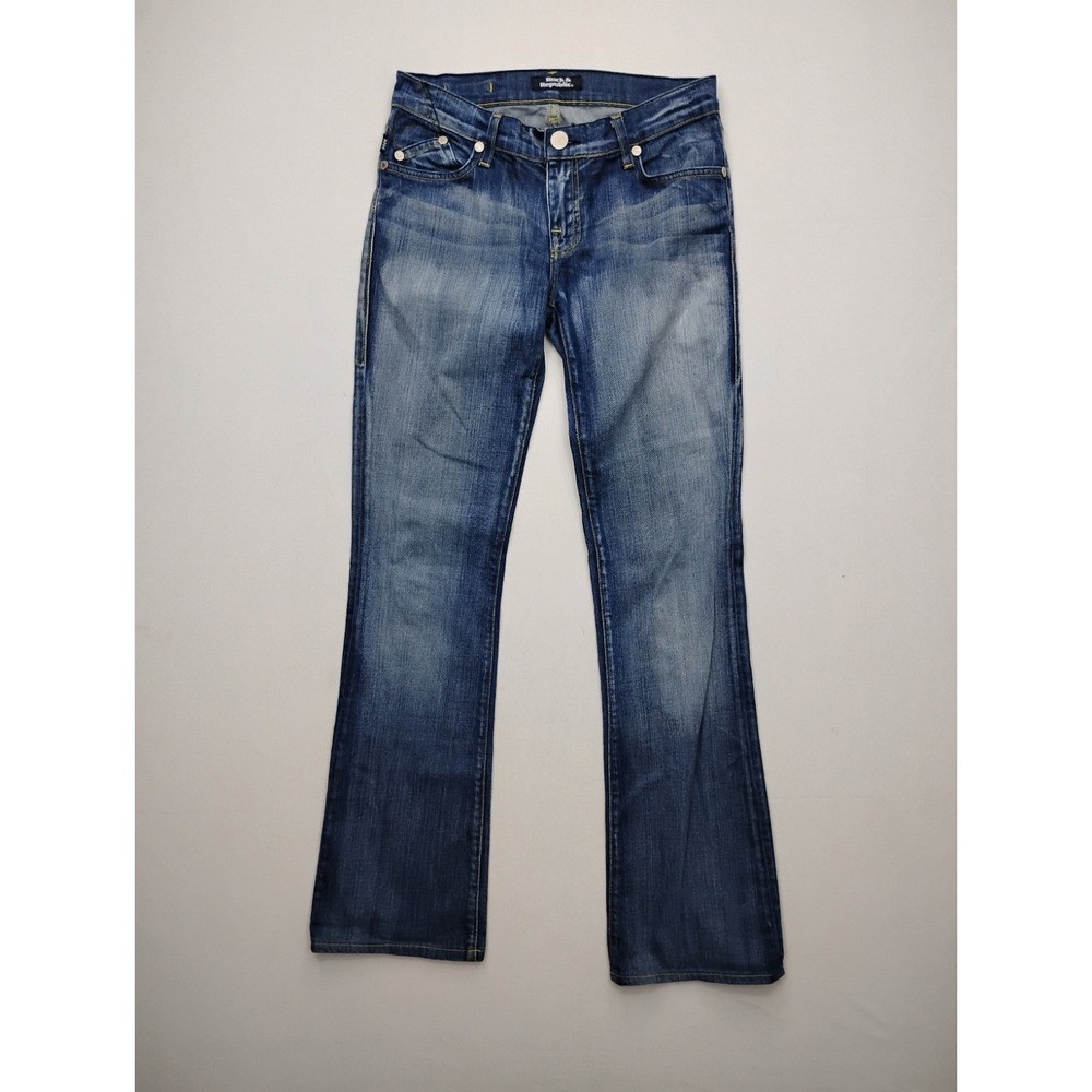 Rock & Republic Jeans Low Rise Boot Cut Leg Vintage Y2K 28 Dark Wash David Lee